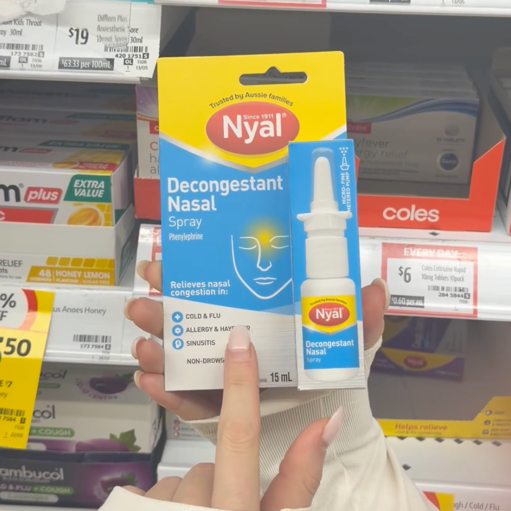 A nasal spray treats your nose, not your room.